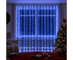 Užuolaidų girlianda 600 LED Mėlyna 600 x 300 cm
