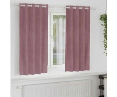 Užtemdymo užuolaidos 2 pcs Tamsiai rožinė 140 x 175 cm Aksomas
