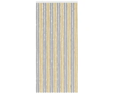 Vabzdžių Užuolaida iš Chenille Pilka ir smėlinė 100 x 220 cm