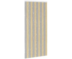 Vabzdžių Užuolaida iš Chenille Pilka ir smėlinė 100 x 220 cm