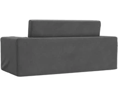 Vaikiška dvivietė sofa-lova, antracito, minkštas pliušas
