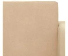 Vaikiška dvivietė sofa-lova, kreminės spalvos, minkštas pliušas
