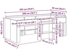 Vaikų Aukštas Lova 2 pcs Sonoma ąžuolas 90 x 200 cm