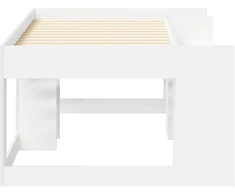 Vaikiška lova su saugykla Balta 80 x 160 cm Apdirbta mediena