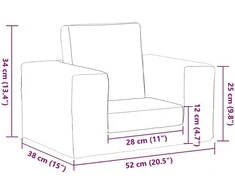 Vaikiška sofa-lova, antracito spalvos, minkštas pliušas