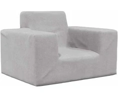 Vaikiška sofa, šviesiai pilkos spalvos, minkštas pliušas