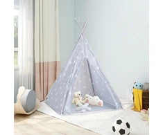 Vaikiška tipi palapinė, pilka, 115x115x160cm, poliesteris