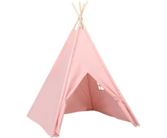 Vaikiška tipi palapinė, rožinė, 120x120x150cm, persiko oda