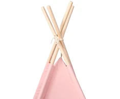 Vaikiška tipi palapinė, rožinė, 120x120x150cm, persiko oda