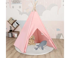Vaikiška tipi palapinė, rožinė, 120x120x150cm, persiko oda