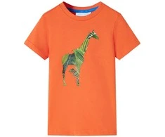 Vaikiški marškinėliai, ryškiai oranžinės spalvos, 140 dydžio