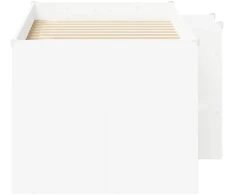 Vaikų Aukštas Lova 2 pcs Balta 163 x 101,1 x 68,5 cm