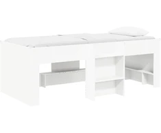 Vaikų Aukštas Lova 2 pcs Balta 193 x 96,1 x 68,5 cm