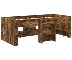 Vaikų Aukštas Lova 2 pcs Dūminio ąžuolo 98.5 x 200 cm