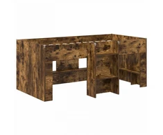 Vaikų Aukštas Lova 2 pcs Dūminio ąžuolo 163 x 101,1 x 68,5 cm