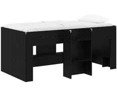 Vaikų Aukštas Lova 2 pcs Juodojo ąžuolo 163 x 101,1 x 68,5 cm