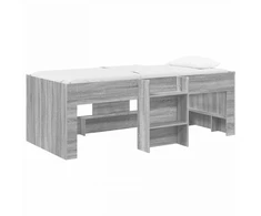 Vaikų Aukštas Lova 2 pcs Pilka Sonoma 98.5 x 200 cm