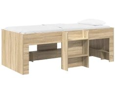 Vaikų Aukštas Lova 2 pcs Sonoma ąžuolas 90 x 190 cm