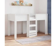 Vaikų dvigulė lova Balta 75 x 190 cm Apdirbta mediena