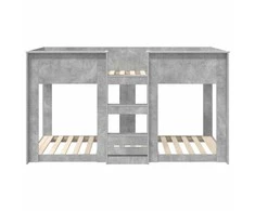 Vaikų dvigulė lova Betono pilka 100 x 200 cm Apdirbta mediena