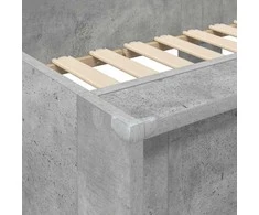 Vaikų dvigulė lova Betono pilka 80 x 200 cm Apdirbta mediena