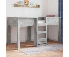 Vaikų dvigulė lova Betono pilka 90 x 190 cm Apdirbta mediena
