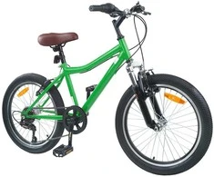 Vaikų Dviratis 20 Colių 6-Speed 6-11 metų amžiaus Žalia