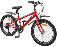 Vaikų Dviratis 20 Colių 6-Speed 6-11 metų amžiaus Raudona