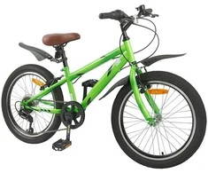 Vaikų Dviratis 20 Colių 6-Speed 6-11 metų amžiaus Žalia