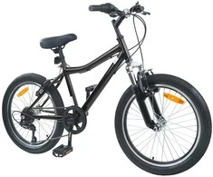 Vaikų Dviratis 24 Colių 6-Speed 8-12 metų Juoda