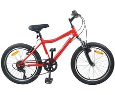 Vaikų Dviratis 24 Colių 6-Speed 8-12 metų Raudona