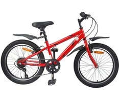 Vaikų Dviratis 24 Colių 6-Speed 8-12 metų Raudona