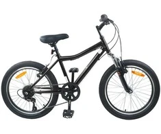 Vaikų Dviratis 24 Colių 6-Speed 8-12 metų Juoda
