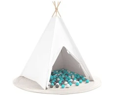 Teepee palapinė Balta 120 x 120 x 150 cm Audinys ir plastikas