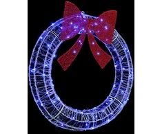 Vainikas su 80 LED Mėlyna 92 x 92 x 9,5 cm Akrilas