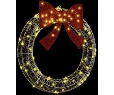 Vainikas su 80 LED Šilta balta 92 x 92 x 9,5 cm Akrilas