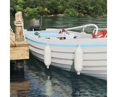 Valčių fenderiai 2 vnt. Ø 14 x 50 cm Balta PVC