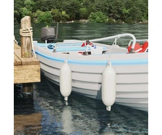 Valčių fenderiai 2 vnt. Ø 16 x 58 cm Balta PVC
