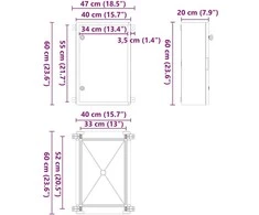 Control Cabinet Pilka 47 x 20 x 50 cm ABS plastikas