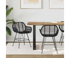 Valgomasis krėslas 2 pcs Juoda 55 x 50 x 74 cm