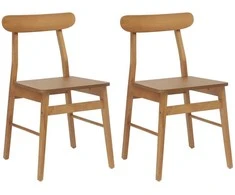 Valgomasis krėslas 2 pcs Natūrali 43 x 44,5 x 77 cm