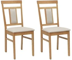Valgomasis krėslas 2 pcs Natūralus ir šviesus