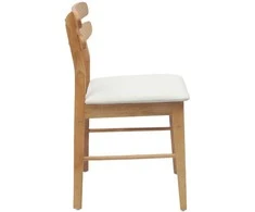 Valgomasis krėslas 2 pcs Natūralus ir šviesus