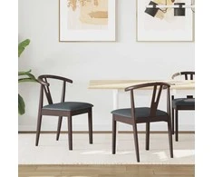 Valgomasis krėslas 2 pcs Šviesiai rudas ir juodas