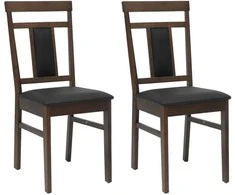 Valgomasis krėslas 2 pcs Šviesiai rudas ir juodas