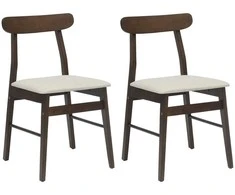 Valgomasis krėslas 2 pcs Tamsiai ruda, Šviesiai ruda