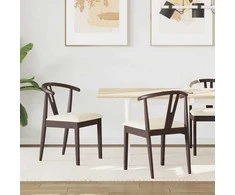 Valgomasis krėslas 2 pcs Šviesiai rudas ir šviesus