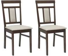 Valgomasis krėslas 2 pcs Šviesiai rudas ir šviesus