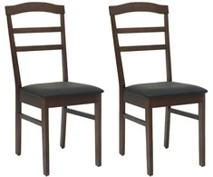 Valgomasis krėslas 2 pcs Šviesiai rudas ir juodas