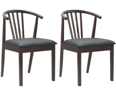 Valgomasis krėslas 2 pcs Šviesiai rudas ir juodas